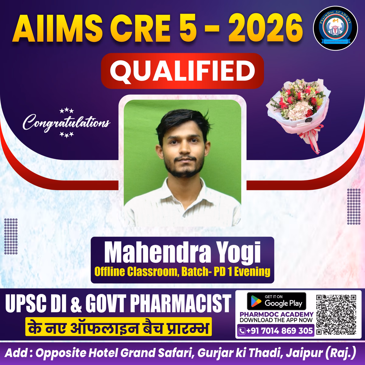 PharmDoc Academy AIIMS CRE 5 Qualified 